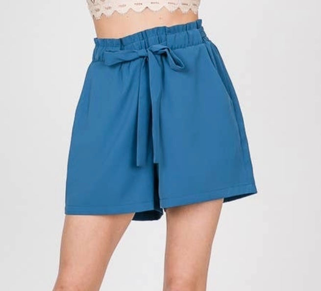 Paper Bag Shorts Dark Teal