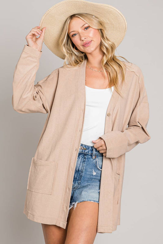 Tan cardigan