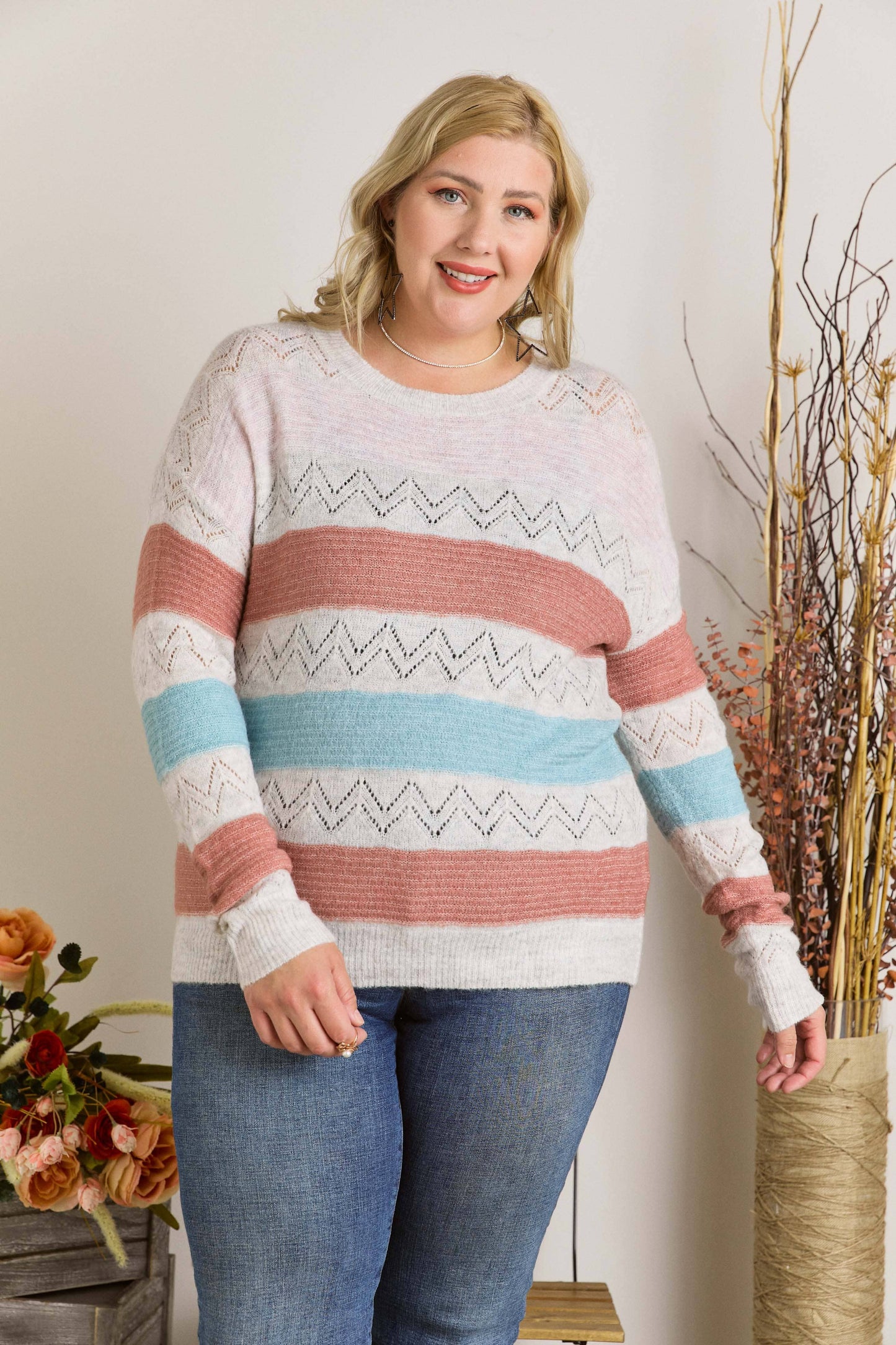 MULTI STRIPE SWEATER