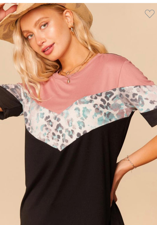 Chevron Cheetah Top